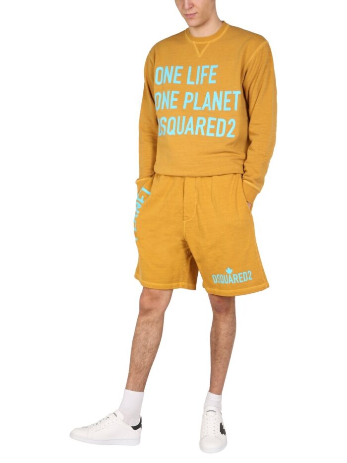 Dsquared "ONE LIFE ONE PLANET" BERMUDA SHORTS