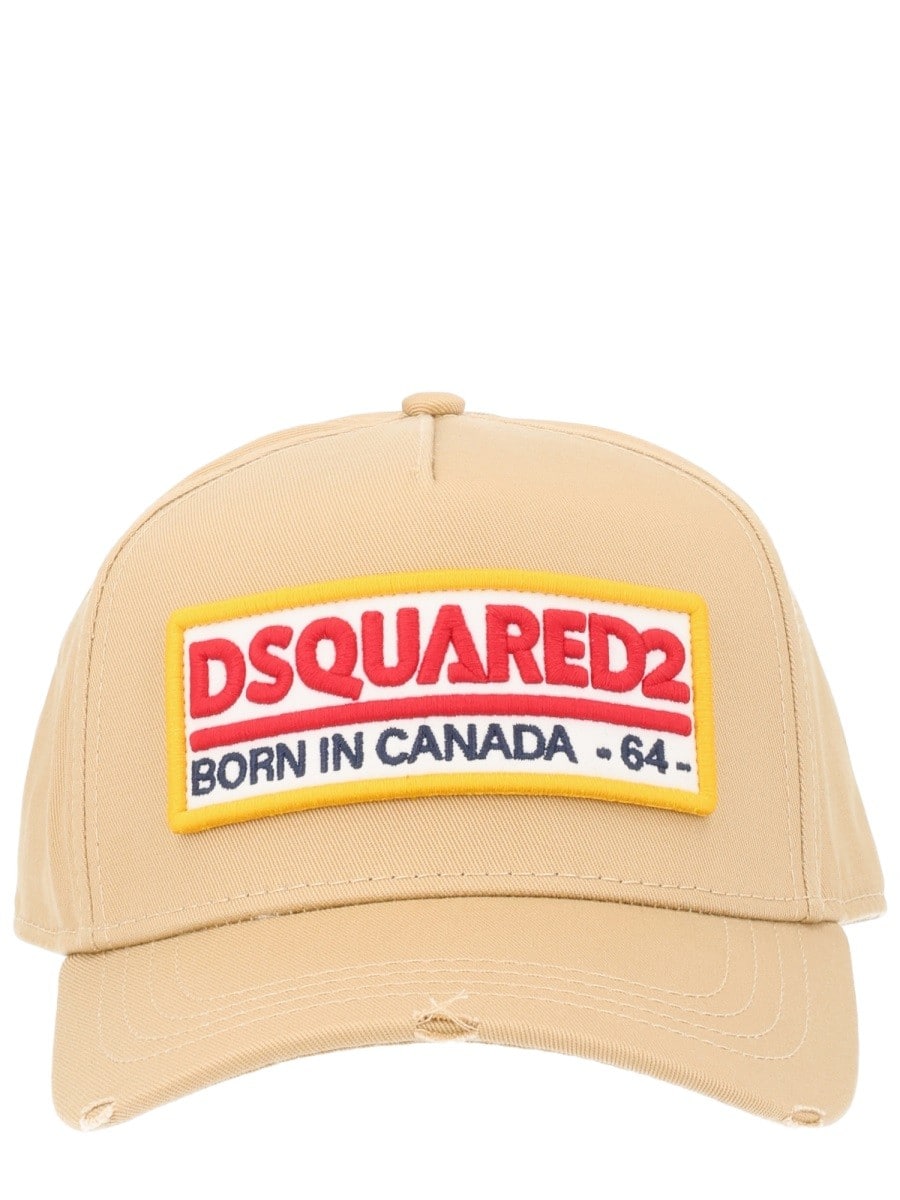 DSquared2 BASEBALL HAT WITH LOGO PATCH