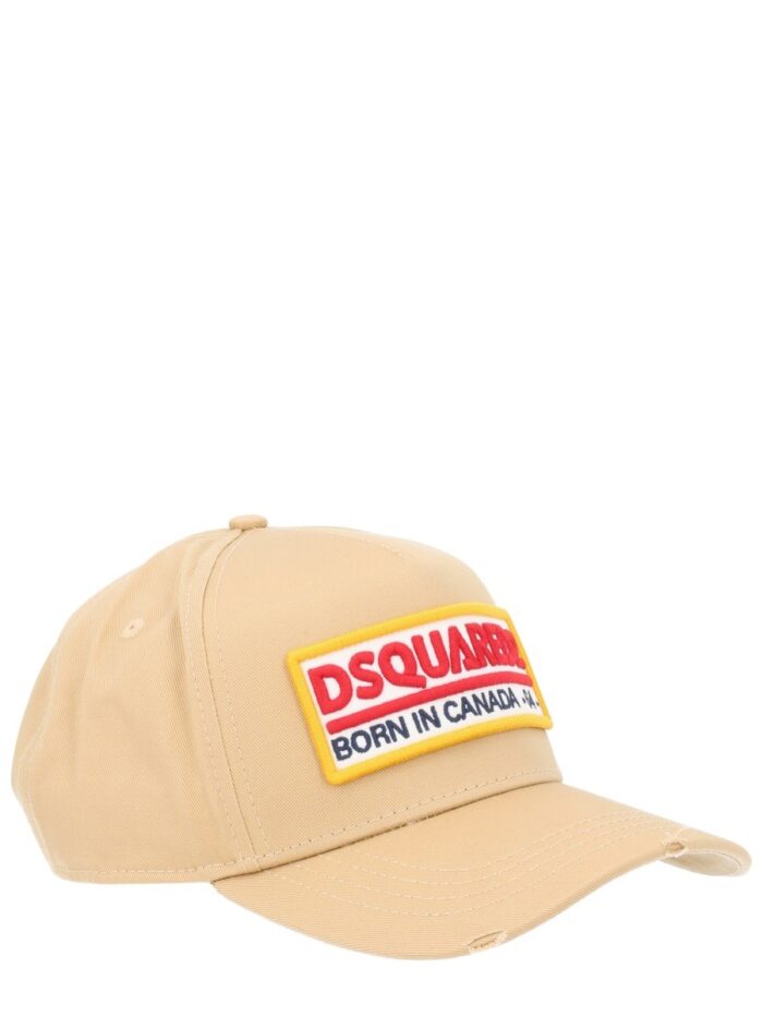 DSquared2 BASEBALL HAT WITH LOGO PATCH
