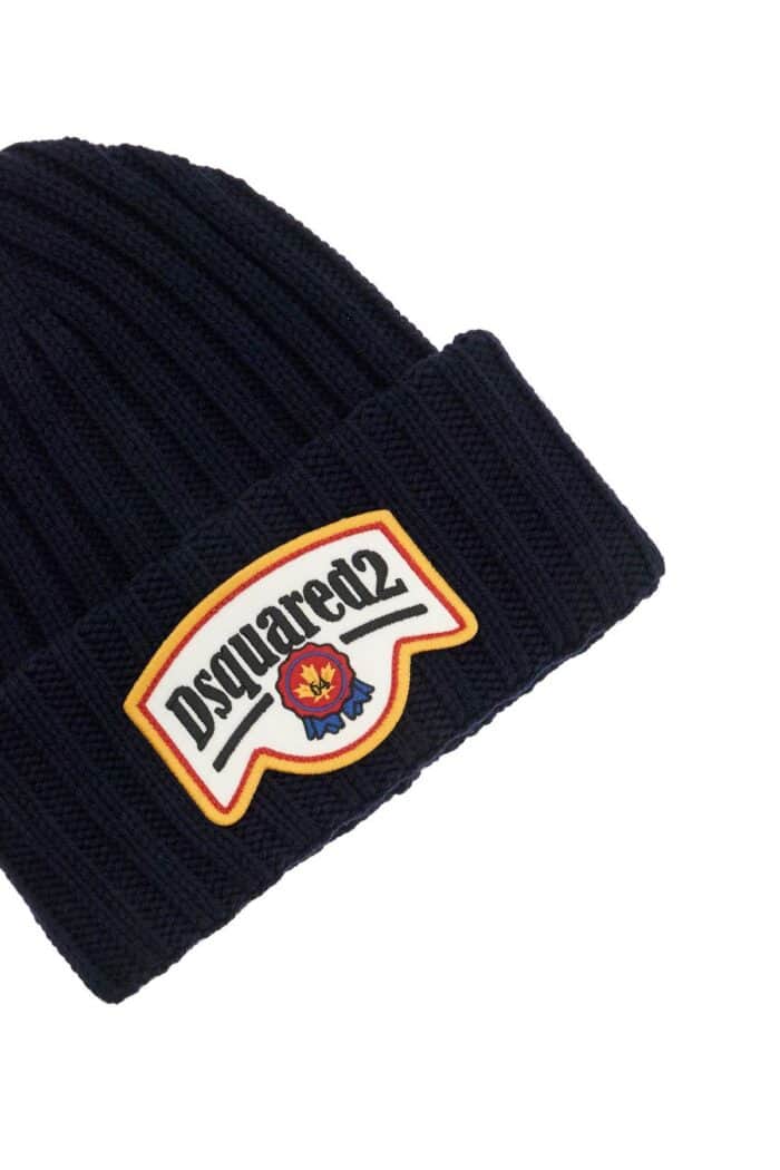 DSQUARED2 "beanie Hat With Patch Logo