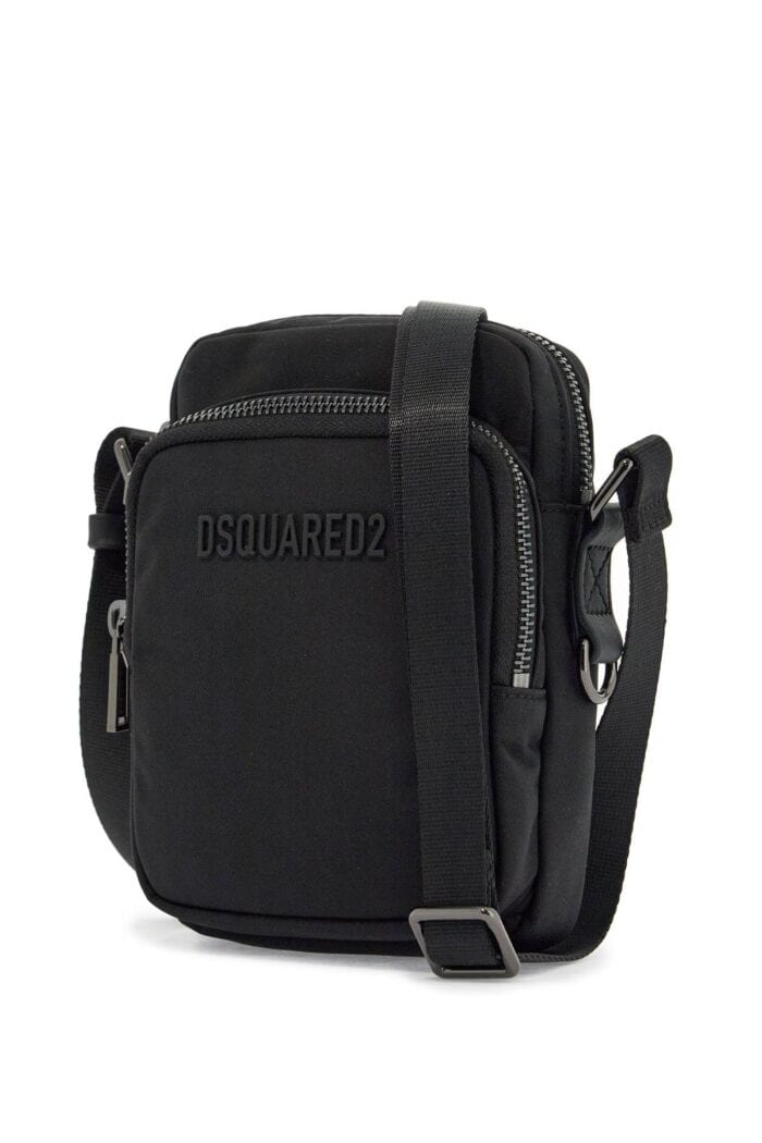 DSQUARED2 Black Minimalist Crossbody Bag In Polyamide