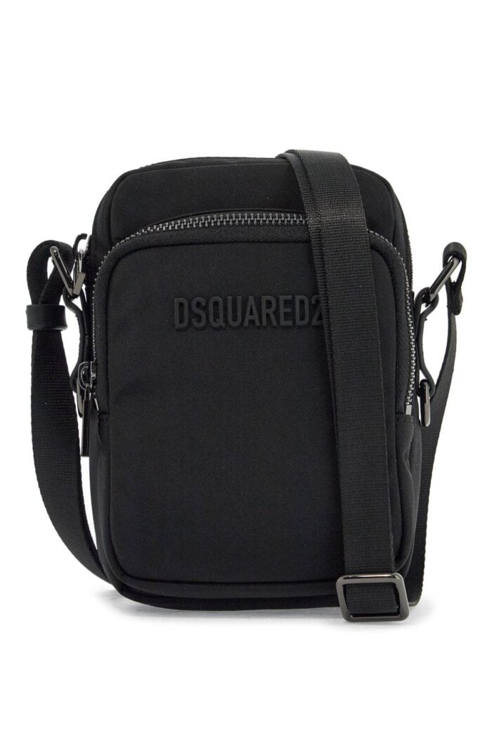 DSQUARED2 Black Minimalist Crossbody Bag In Polyamide