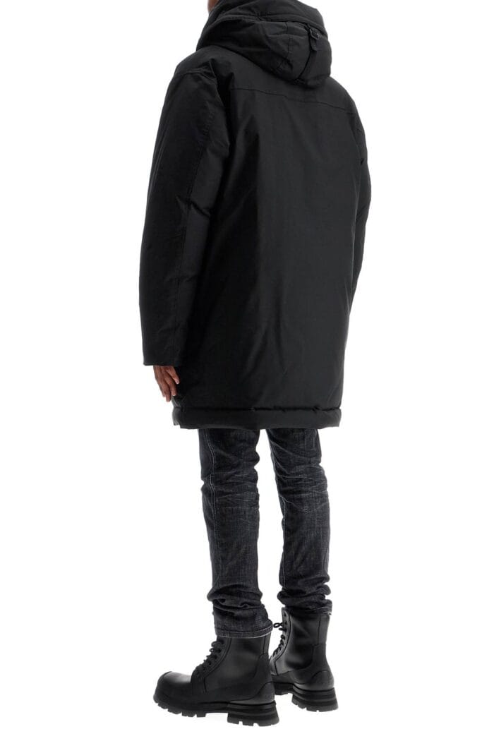 DSQUARED2 Black Techno Down Polyester Parka With Hood