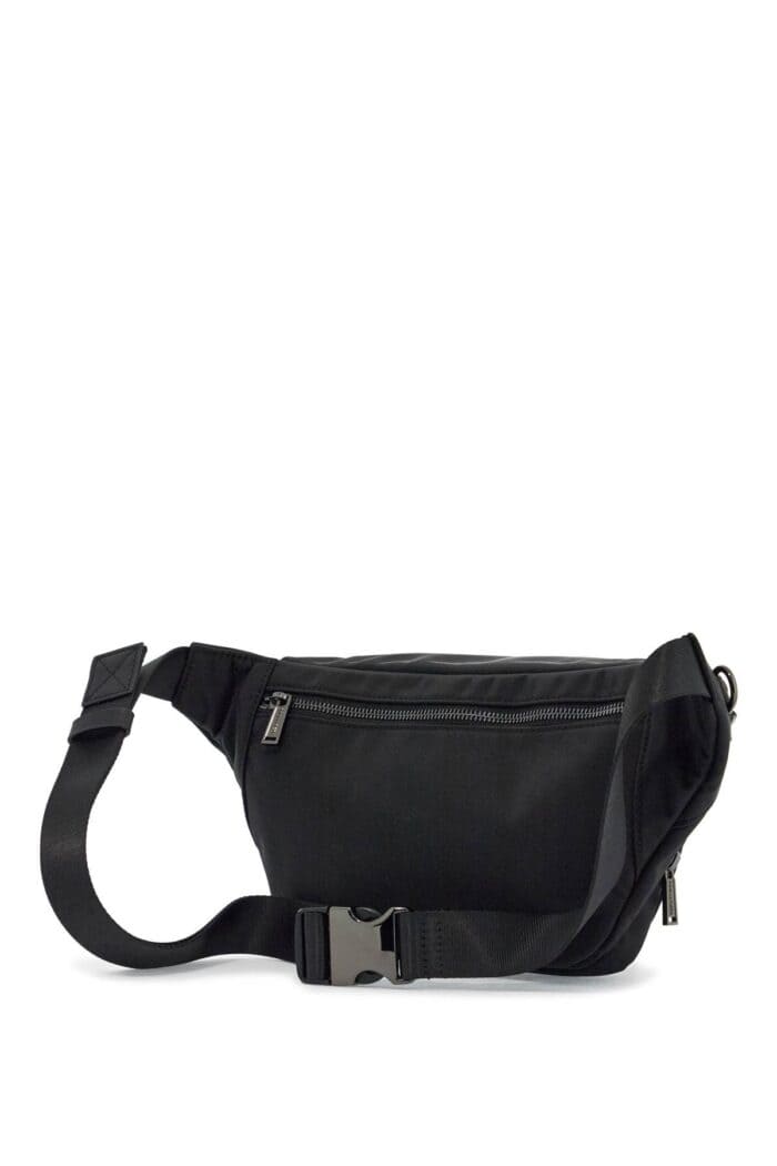 DSQUARED2 Black Waist Bag In Polyamide With Adjustable Shoulder Strap