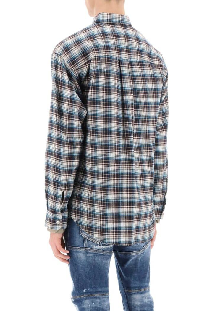 DSQUARED2 Check Shirt With Layered Sleeves