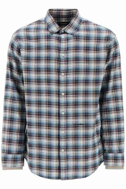 DSQUARED2 Check Shirt With Layered Sleeves