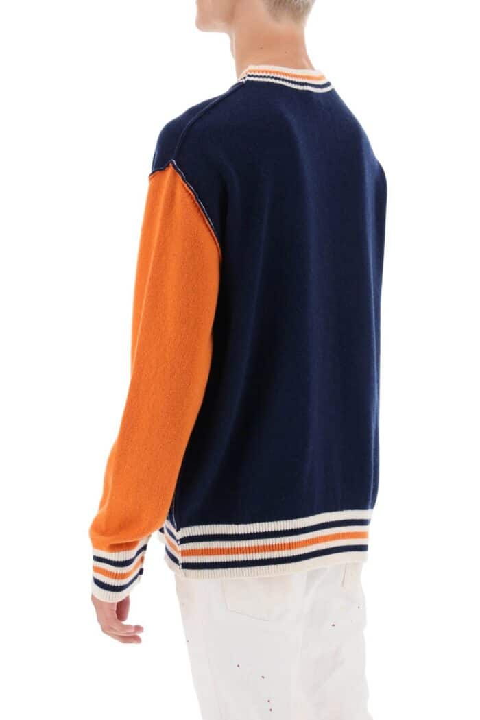 Dsquared2 College Sweater In Jacquard Wool