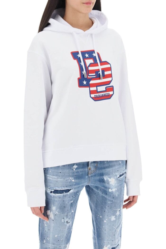 DSQUARED2 Cool Fit Hoodie With Graphic Print