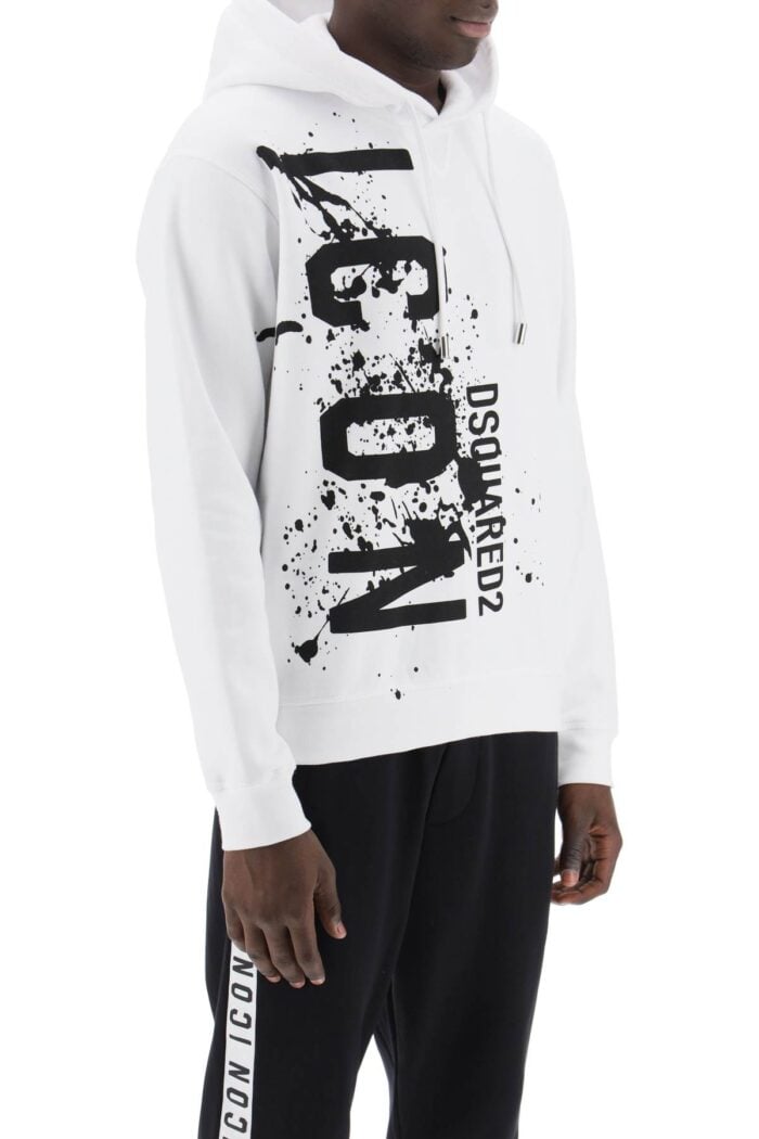 DSQUARED2 Cool Fit Hoodie With Icon Splash Print