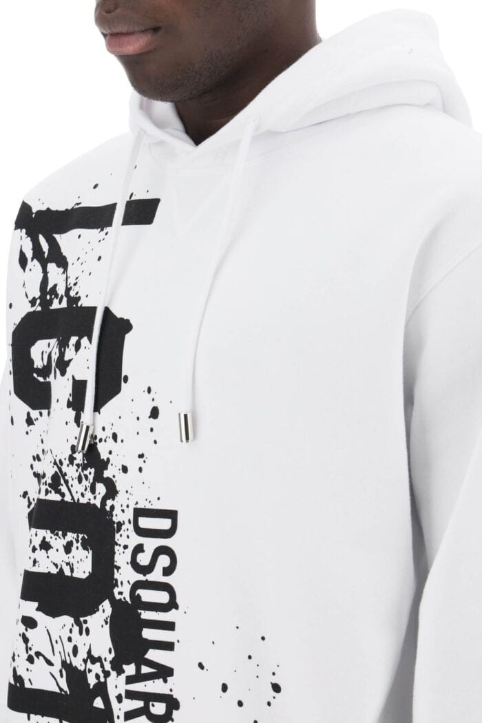 DSQUARED2 Cool Fit Hoodie With Icon Splash Print