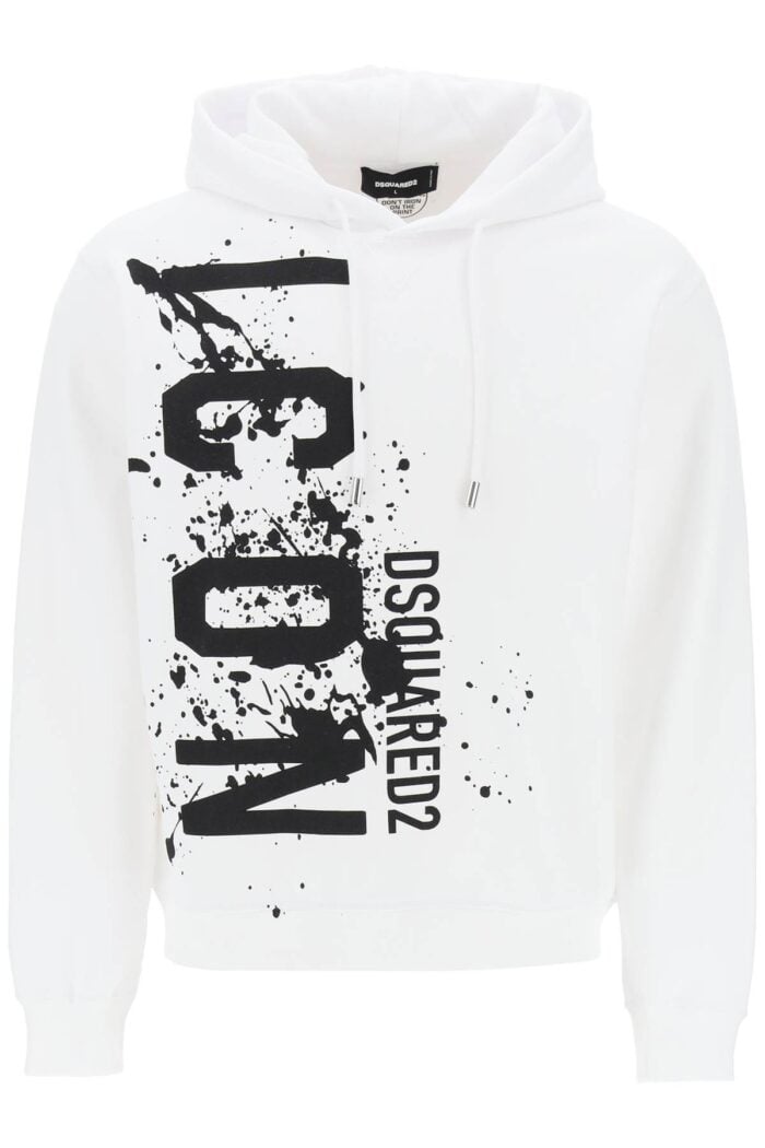 DSQUARED2 Cool Fit Hoodie With Icon Splash Print