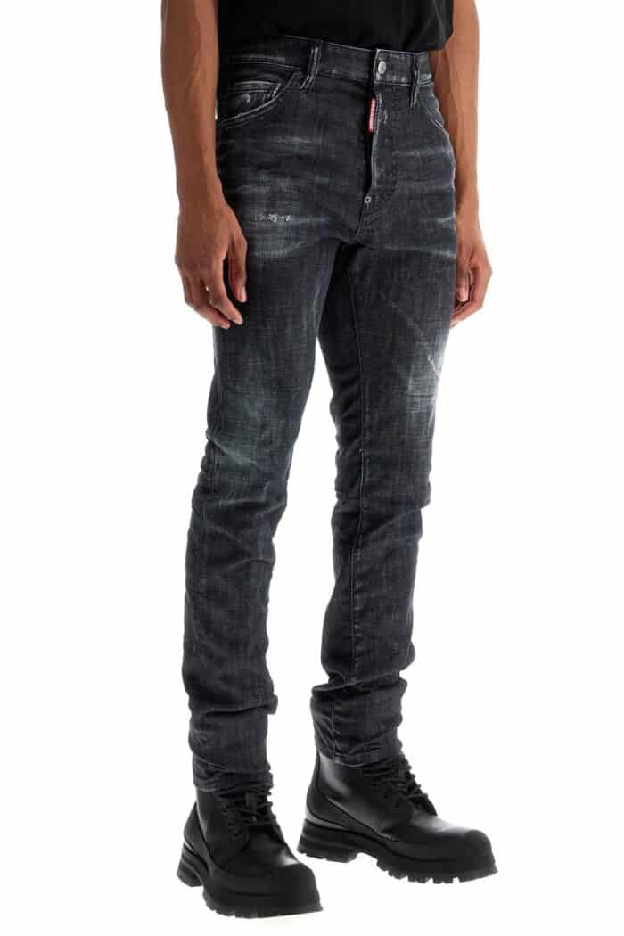 DSQUARED2 Cool Guy Black Cotton Jeans With Faded Effect