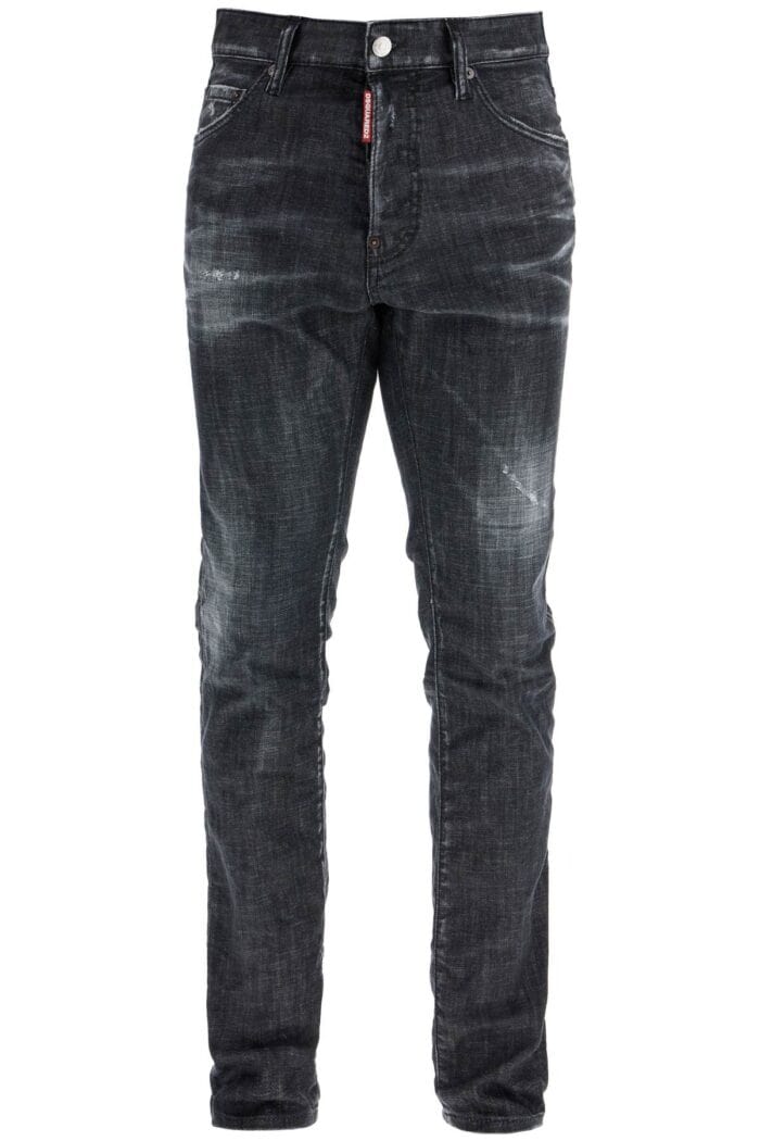 DSQUARED2 Cool Guy Black Cotton Jeans With Faded Effect