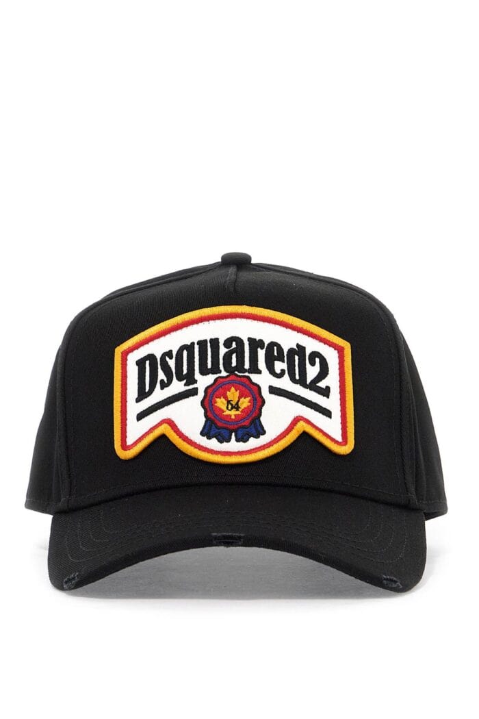 DSQUARED2 Cotton Gabardine Baseball Cap With