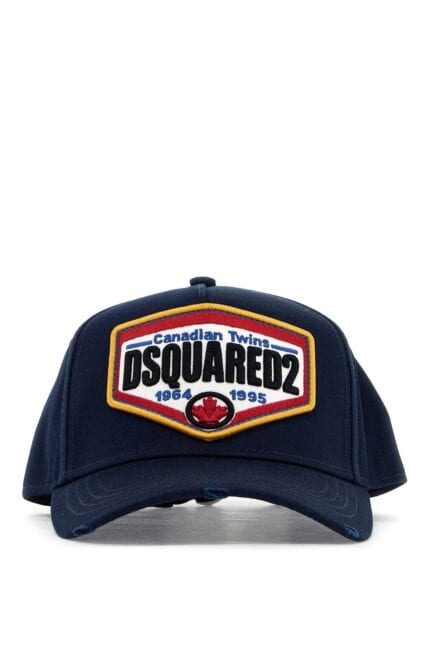 DSQUARED2 Cotton Gabardine Baseball Cap With