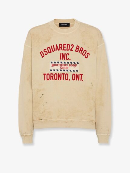 Dsquared2 Cotton Sweatshirt With Distressed Effect