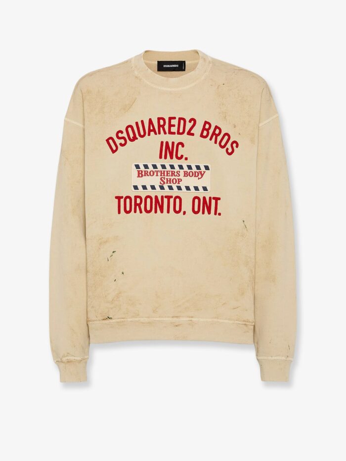Dsquared2 Cotton Sweatshirt With Distressed Effect