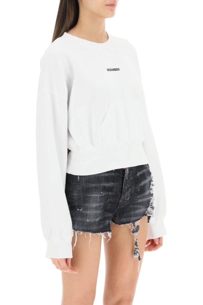 Dsquared2 Cropped Sweatshirt With Logo