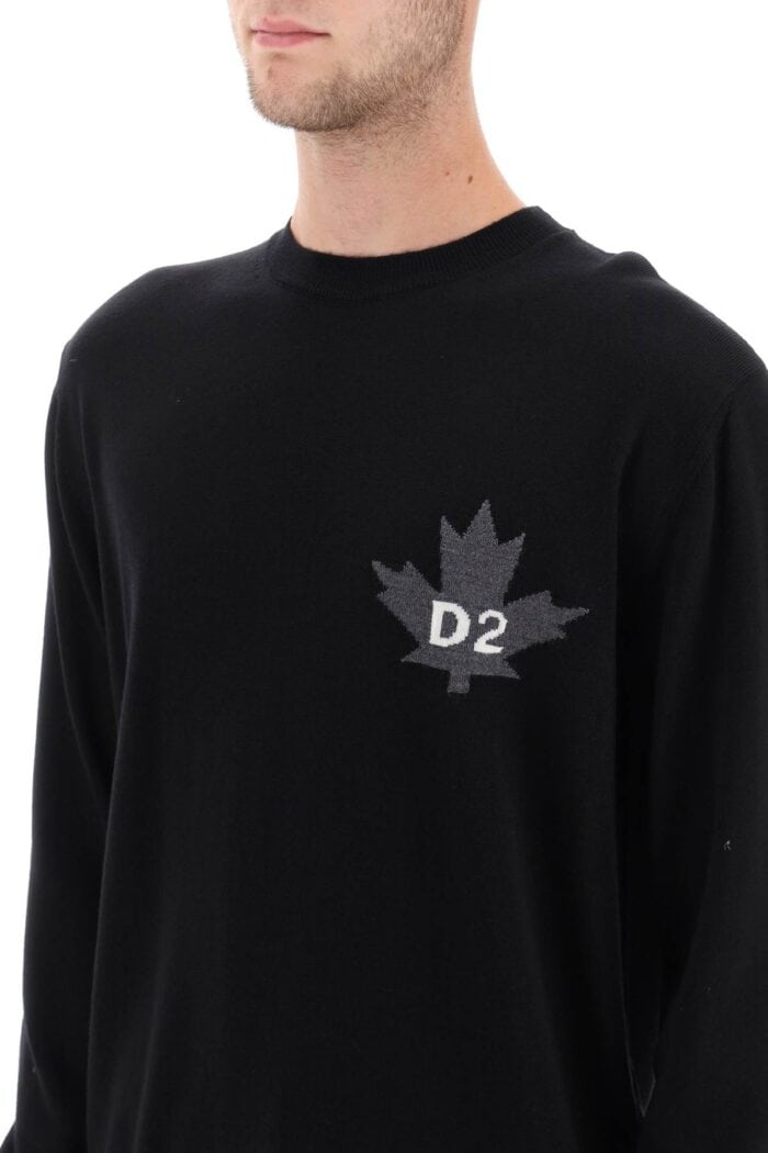 Dsquared2 D2 Leaf Wool Sweater