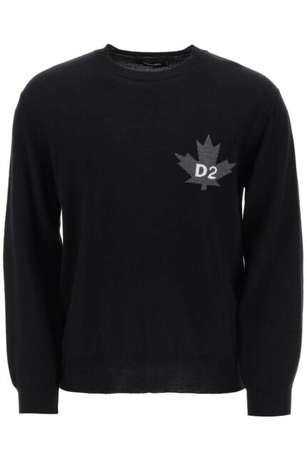 Dsquared2 D2 Leaf Wool Sweater