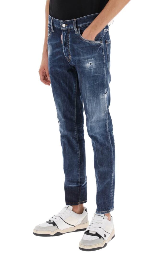 Dsquared2 Dark Scar Wash Skater Jeans