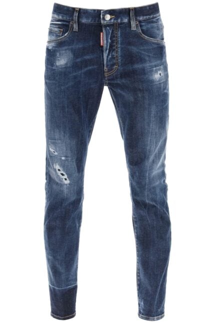 Dsquared2 Dark Scar Wash Skater Jeans