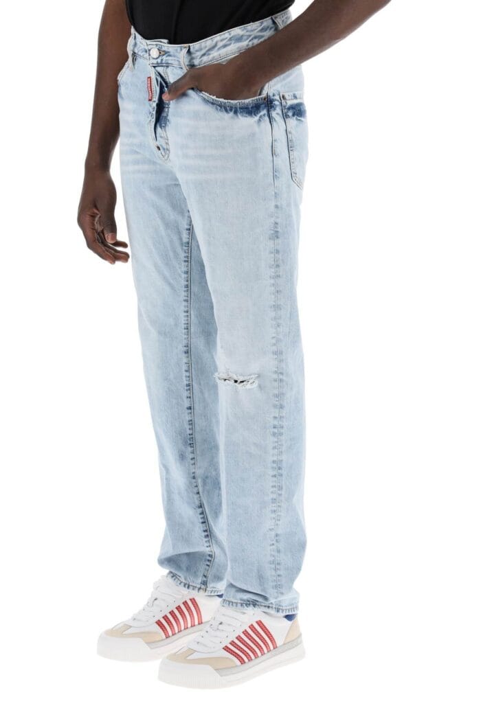 DSQUARED2 Light Wash Palm Beach Jeans With 642