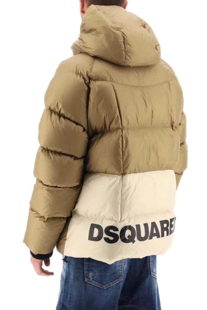 DSQUARED2 Logo Print Hooded Down Jacket