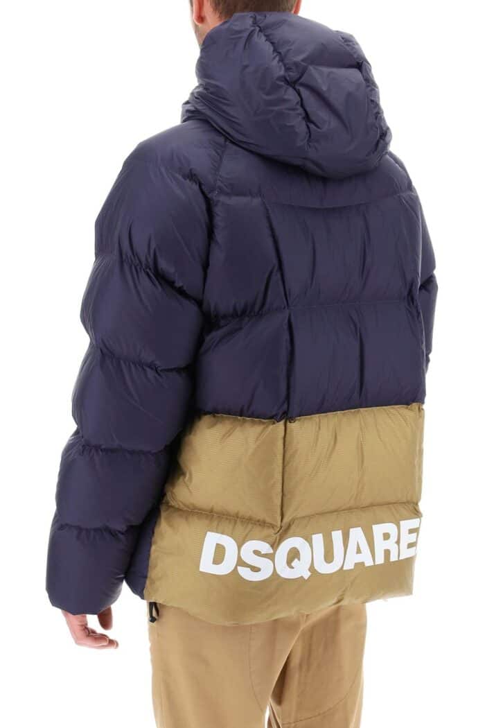 Dsquared2 Logo Print Hooded Down Jacket