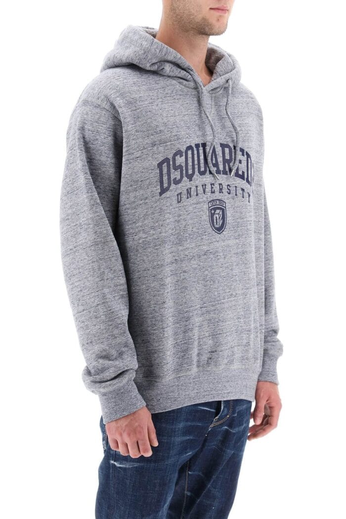 Dsquared2 Logo Print Melange Hoodie