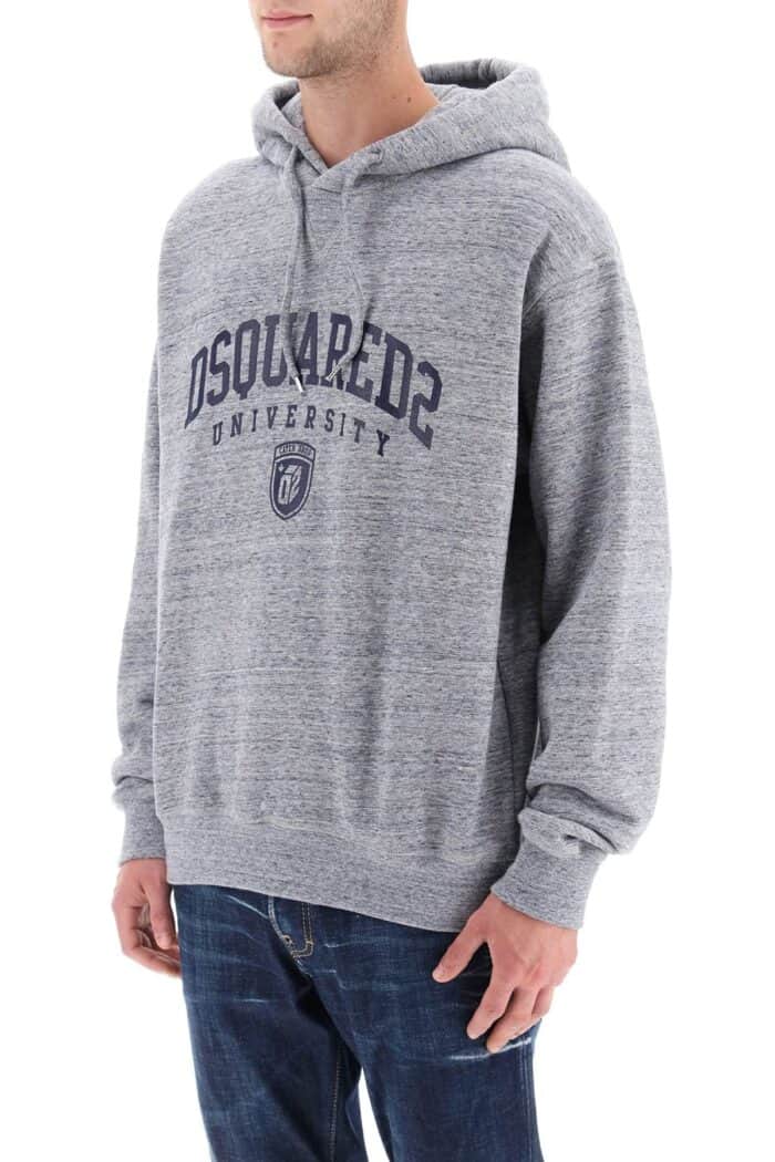 Dsquared2 Logo Print Melange Hoodie