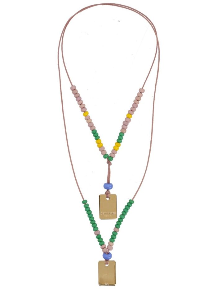 DSquared2 NECKLACE WITH LOGO PLAQUES
