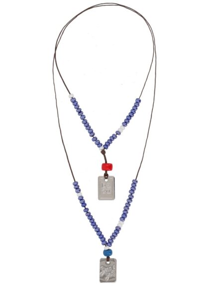 DSquared2 NECKLACE WITH LOGO PLAQUES