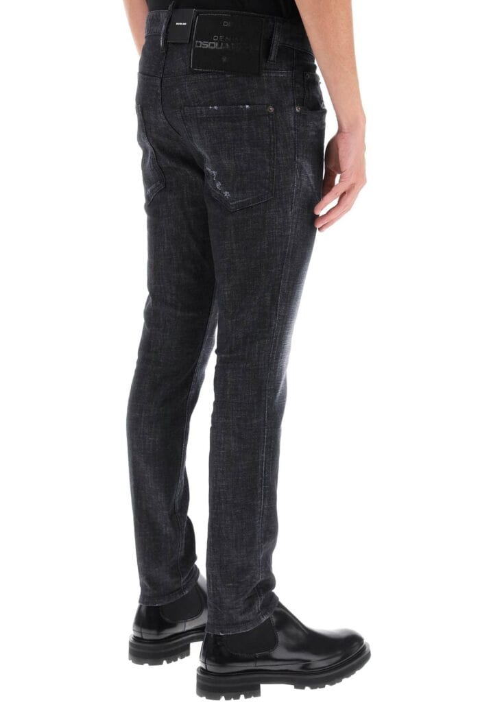 Dsquared2 Skater Jeans In Black Clean Wash