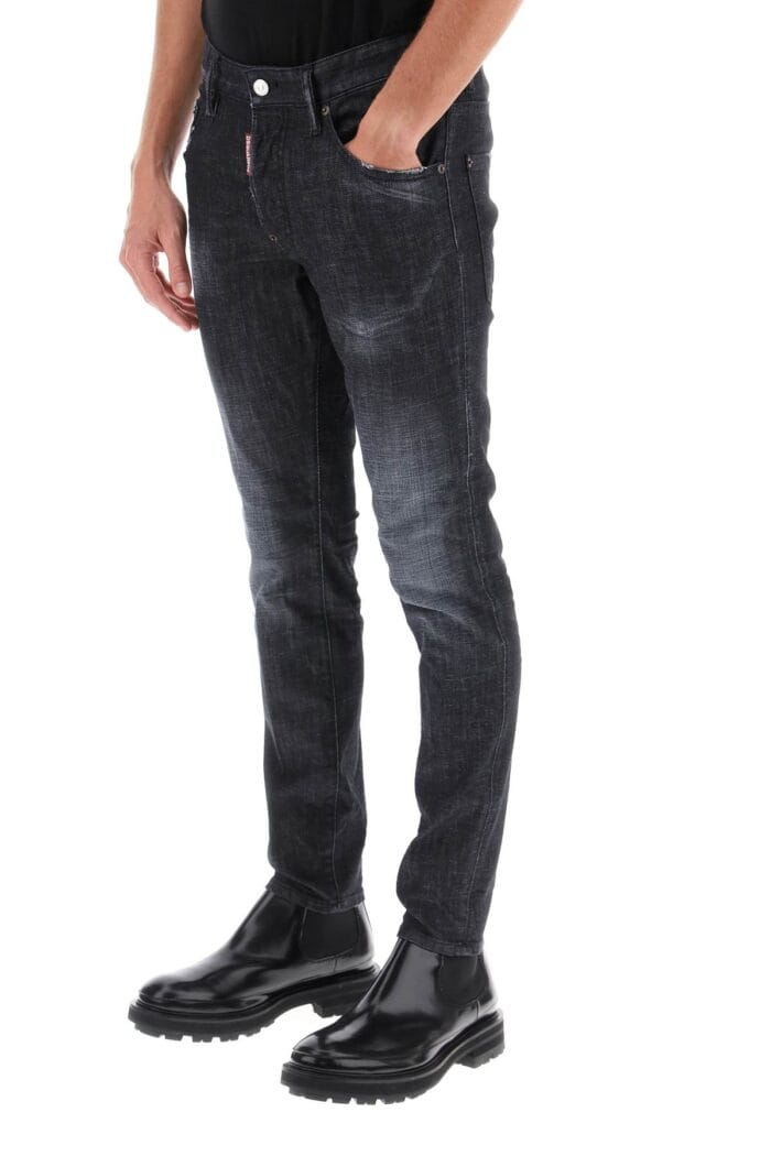 Dsquared2 Skater Jeans In Black Clean Wash