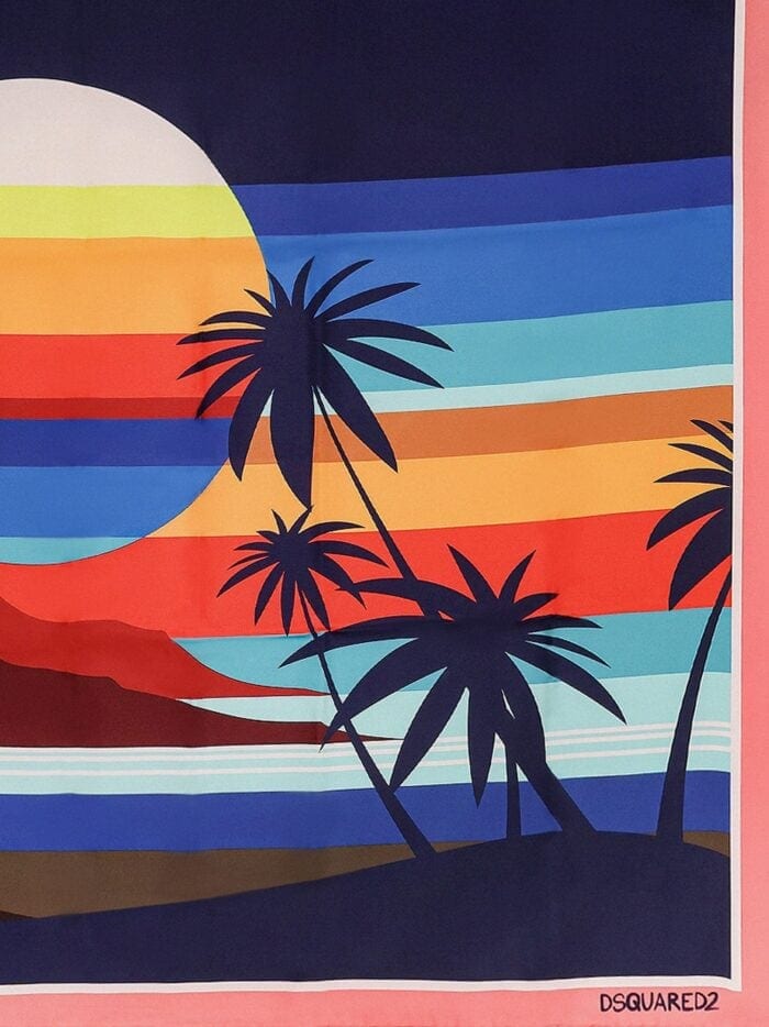 Dsquared2 Summer Lovers Multicolor Silk Foulard