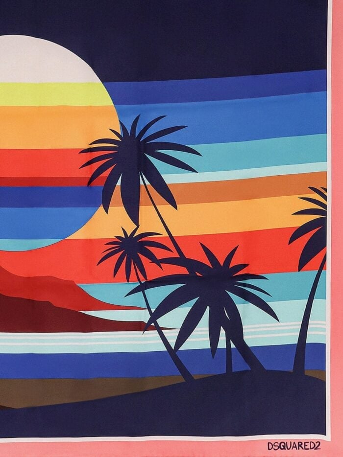 Dsquared2 Summer Lovers Multicolor Silk Foulard