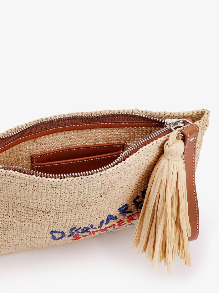 Dsquared2 Summer Lovers Natural Rafia Clutch