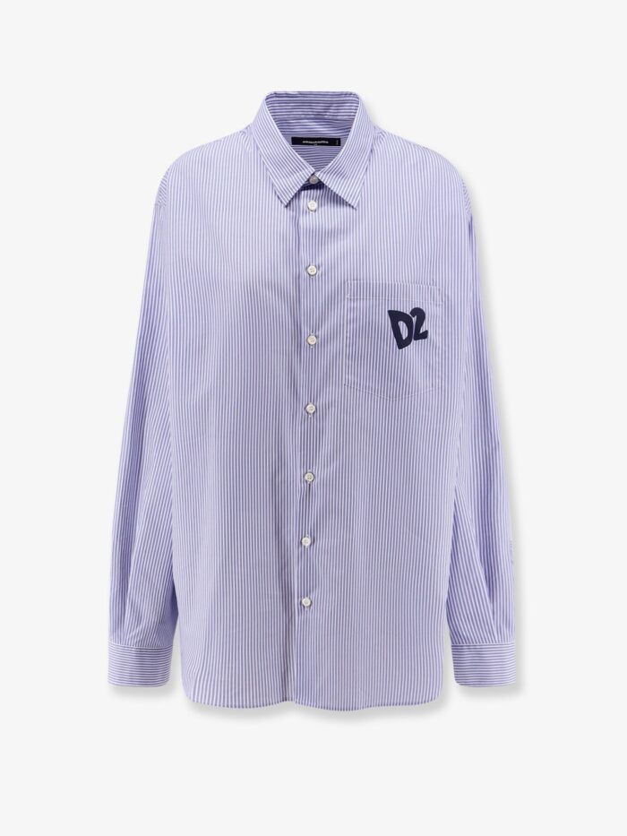 Dsquared2 Summer Lovers Oversized Striped Cotton Shirt