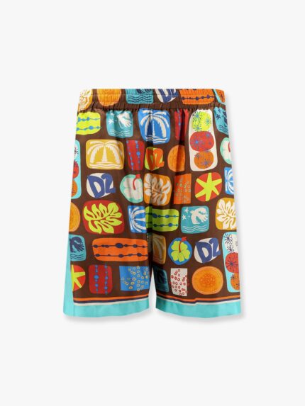 Dsquared2 Summer Lovers Silk Bermuda Shorts