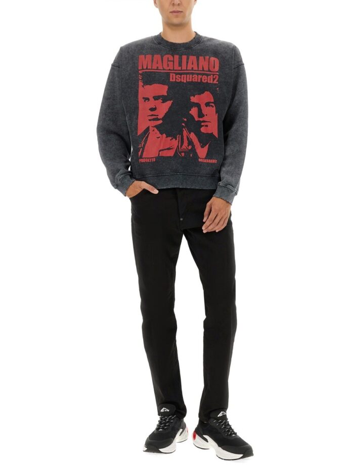 DSquared2 SWEATSHIRT WITH PRINT