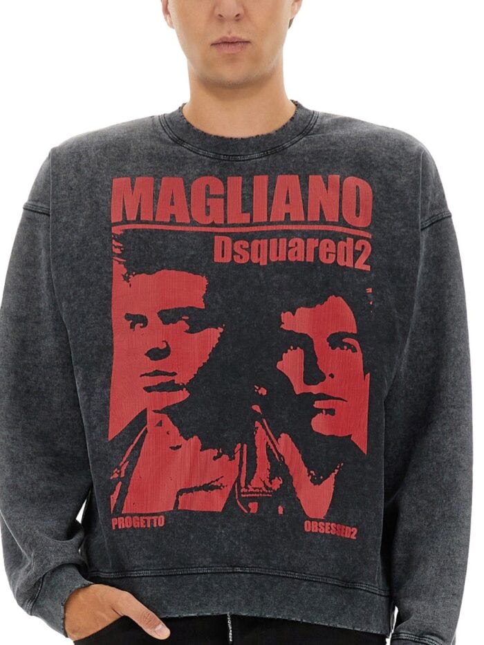 DSquared2 SWEATSHIRT WITH PRINT