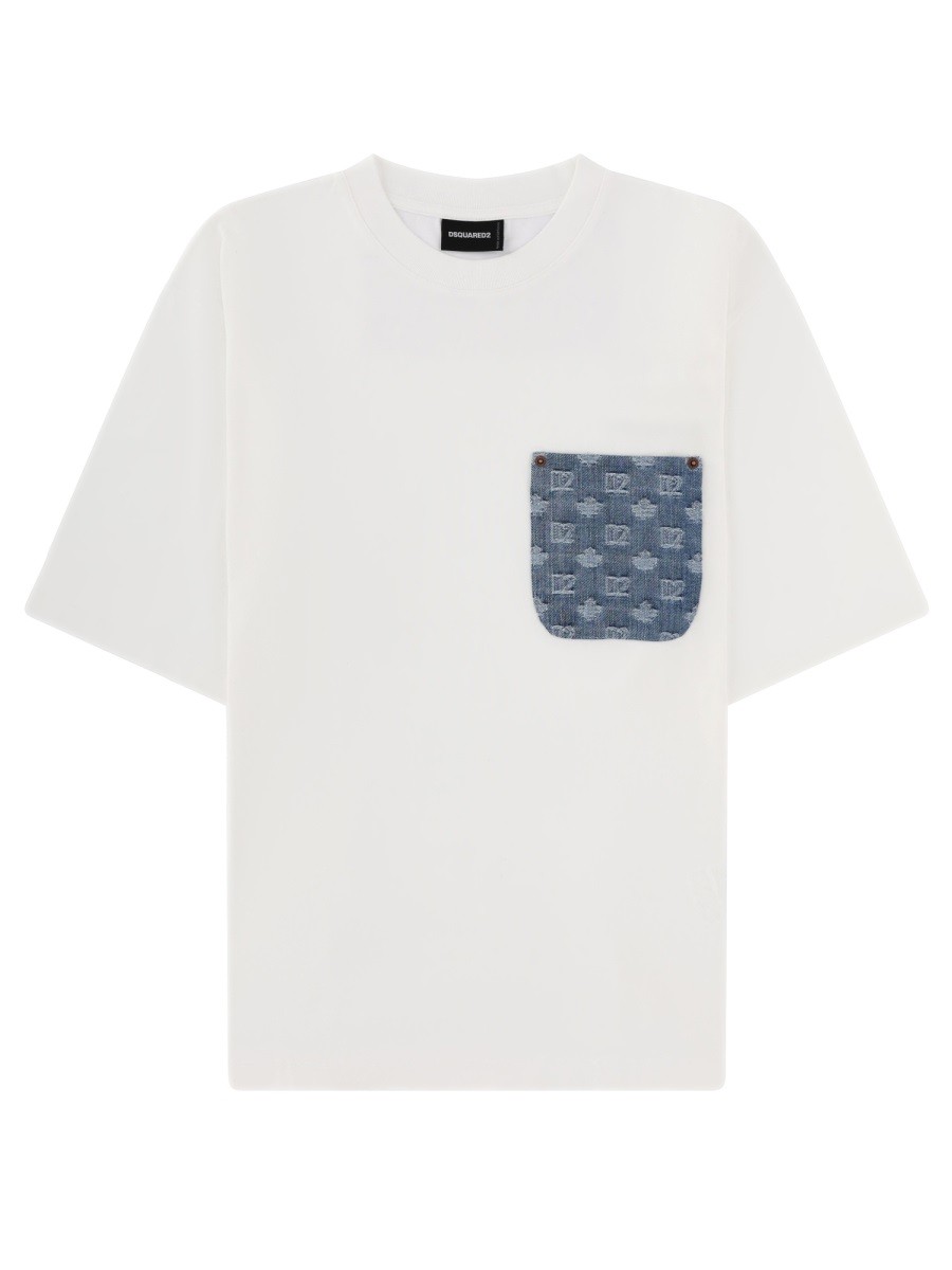 DSquared2 T-SHIRT WITH LOGO POCKET