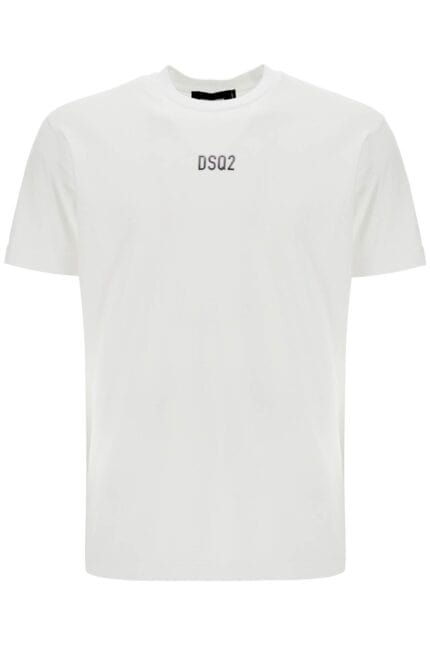 DSQUARED2 White Cotton T-shirt With Embroidered Logo