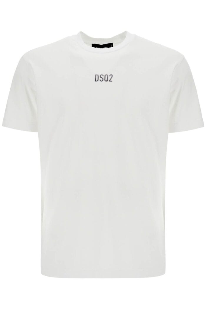 DSQUARED2 White Cotton T-shirt With Embroidered Logo