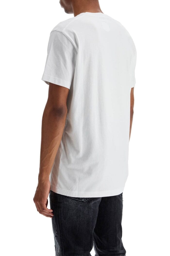 DSQUARED2 White Cotton T-shirt With Phys Ed. '64 Logo