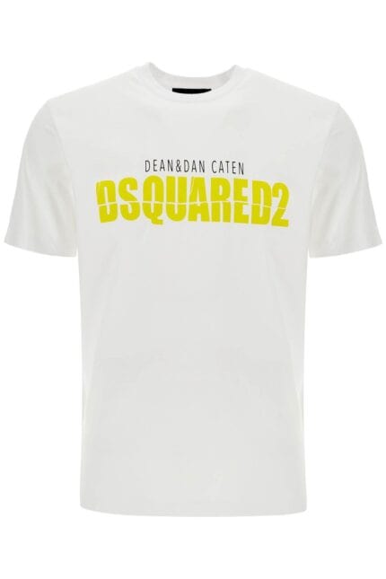 DSQUARED2 White Cotton T-shirt With Printed Logo