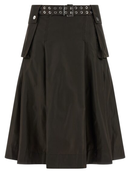 GANNI 'Duchesse Nylon Pleated' Skirt