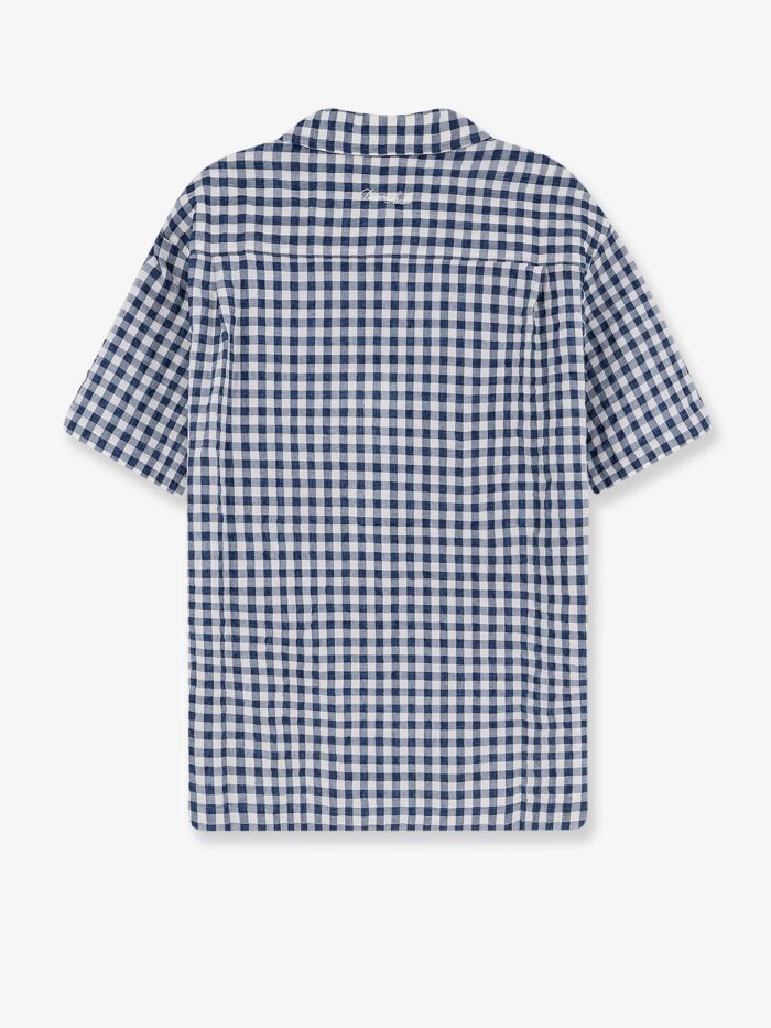 DUNST Cotton Blend Shirt With Check Pattern