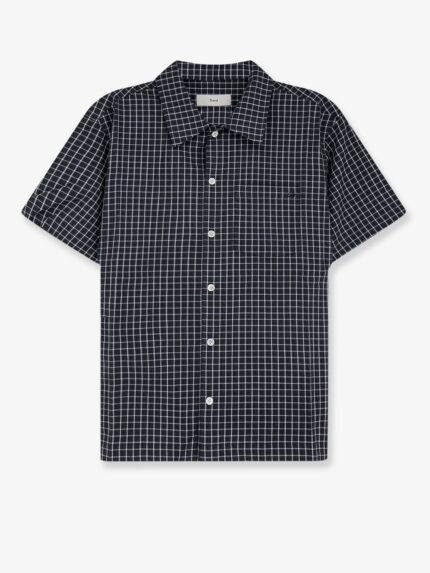 DUNST Cotton Blend Shirt With Check Pattern